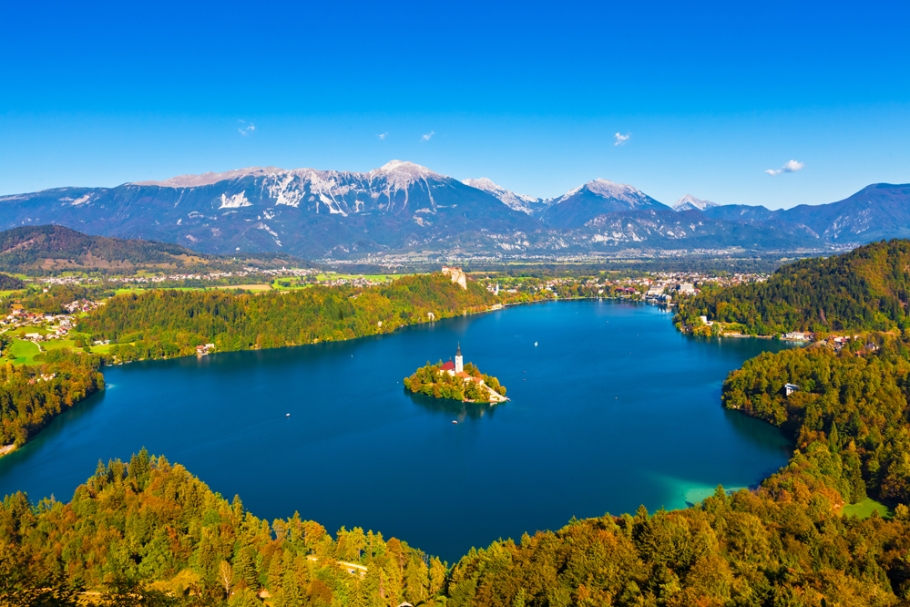 The city of Bled, Slovenia